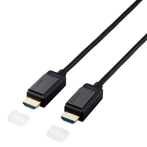 ELECOM DH-HDLOA15BK HDMIケーブル 15m 4K 60p 金メッキ 長尺 無給電タイプ ARC ブラック