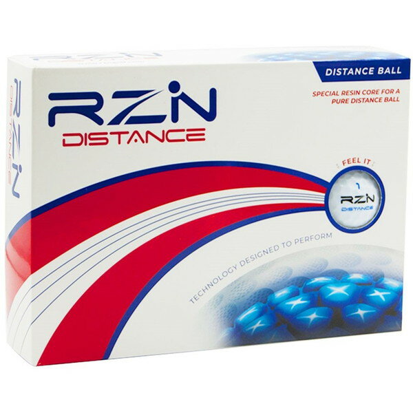 レジンゴルフ RZN ボール 2022年モデル DISTANCE ホワイト 【日本正規品】 1ダース 12個入り 