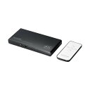 HDMI切替器 エレコム ELECOM DH-SW4KC41BK HDMI切替器 USB Type-C×1入力 タイプA×4入力 1出力 4K 60Hz HDMI2.0b ミラーリング リモコン付き 新生活 エクプラ特選