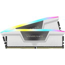 Corsair CMH32GX5M2B5200C40W DDR5 5200MHz 32GB(16GBx2) UDIMM 40-40-40-77 XMP 3.0 VENGEANCE RGB DDR5 White 1.25V メモリモジュール