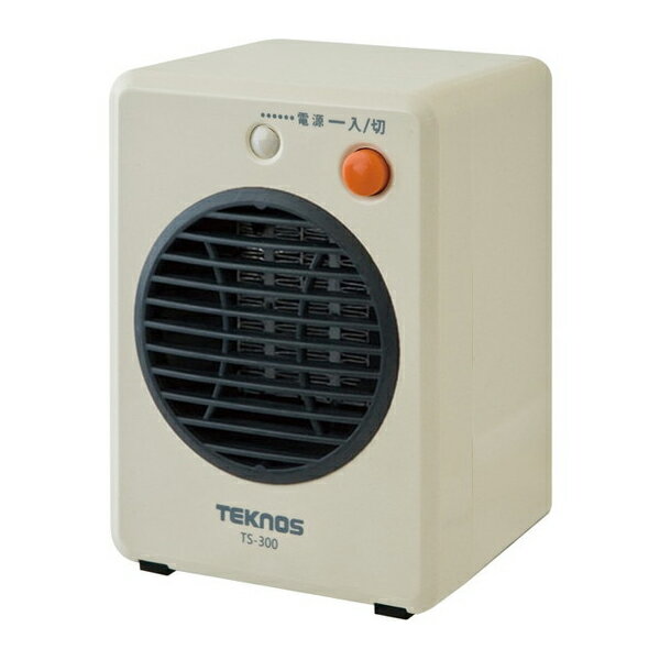 【エントリーでP5倍!20日20:00-27日1:59】 ミニセラミックファンヒーター TEKNOS テクノス TS-301 ホワイト [ミニセラミックファンヒーター]