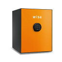 【 開梱設置無料 】 金庫 耐火金庫 WiSE オレンジ 指紋認証 アラーム付 1時間耐火 おしゃれ インテリア 収納 セキュリティ 家庭 容量36L 60kg WS500ALO diplomat メーカー直送(3)