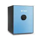 【 開梱設置無料 】 金庫 耐火金庫 WiSE ブルー 水色 指紋認証 アラーム付 1時間耐火 おしゃれ インテリア 収納 セキュリティ 家庭 容量36L 60...