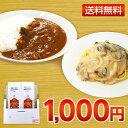 【4/25限定！エントリー＆抽選で最大100%Pバック】 【1000円ポッキリ】 レストラン用 ビーフカレー 中辛 2食 (200g×2) & パスタソース (きのこクリームソース) 140g×2個 セット 【メール便】