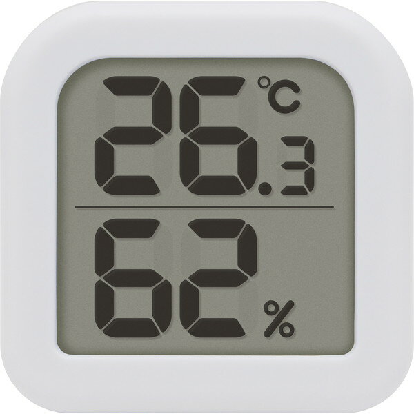 DRETEC O-415WT ホワイト デジタル温湿度計 「コロネ」