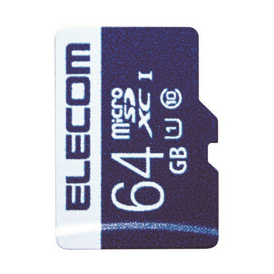 ELECOM MF-MS064GU11R MicroSDXCJ[h f[^T[rXt UHS-I U1 45MB s 64GB [J[