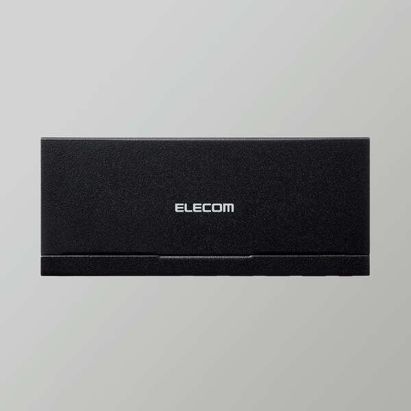 総合通販PREMOA 楽天市場店のEHC-G08MA-B ELECOM [Giga対応8ポートスイッチ (金属筐体 ACアダプター)] メーカー直送｜アングル3