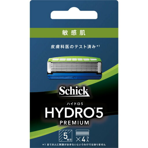 シック ハイドロ5 プレミアム 敏感肌 替刃 (4コ入) スキンガード付 5枚刃 ブルー カミソリ 剃刀 ヒゲソリ 髭剃り メンズ 男性 Schick シック ハイドロ5 プレミアム 敏感肌 替刃 (4コ入) スキンガード付 5枚刃 ブルー カミソリ 剃刀 ヒゲソリ 髭剃り メンズ 男性 Schick
