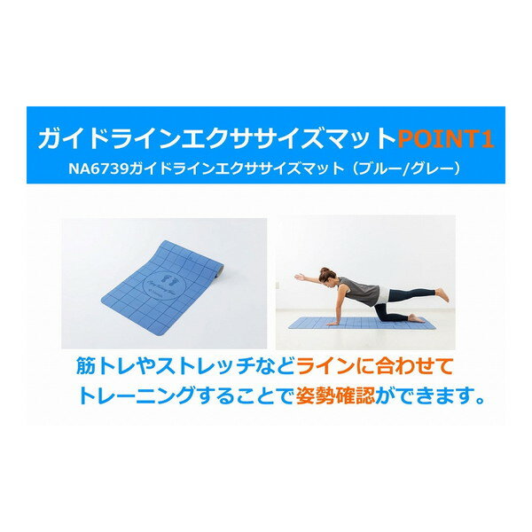 総合通販PREMOA 楽天市場店の【エントリーでP5倍!20日20:00-27日1:59】 NA6739 Namala ブルー/グレー [ガイドラインエクササイズマット]｜アングル2