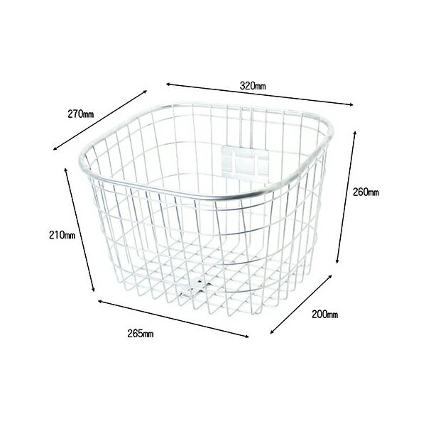 48416 頑丈フロントバスケット ワイヤー サギサカ シルバー