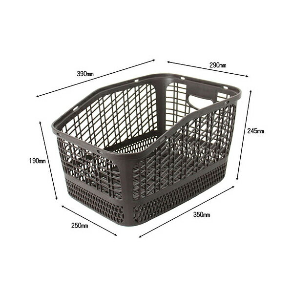 Baskets - 48972 樹脂製リヤバスケット サギサカ ブラウン