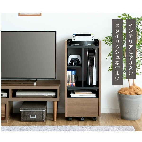 ゲーム 機 収納 ラック ゲーミング おしゃれ かっこいい オープンラック キャスタ...