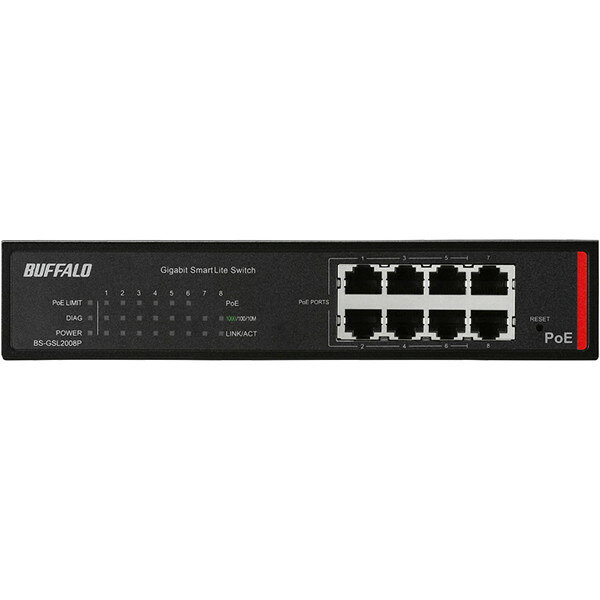 BS-GSL2008P BUFFALO [法人向け Giga対応 PoE Layer2 スマートLiteスイッチ 8ポート]