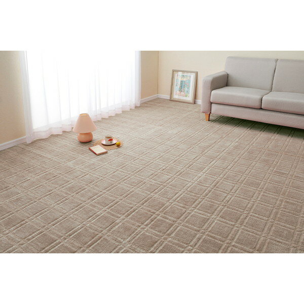 萩原 600098630 抗菌・防臭加工の平織カーペット シオン 江戸間3帖 176×261 グレー メーカー直送