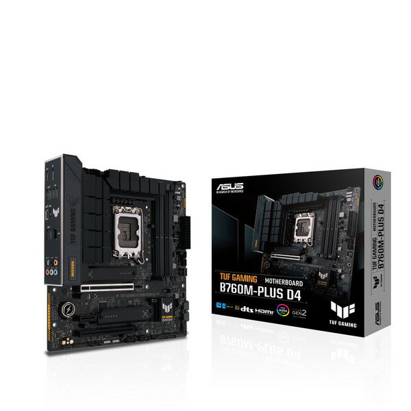 ASUS TUF GAMING B760M-PLUS D4 intel B760 マザーボード MicroATX -お品- -ds