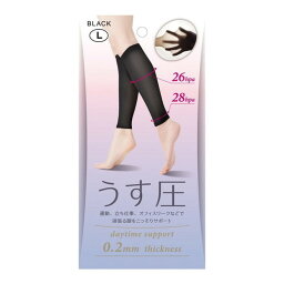 430032 アルファックス 極薄着圧サポーター(2枚入・1足組) ブラック Lサイズ