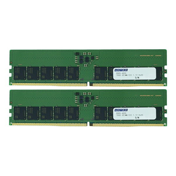 【エントリーでP5倍!20日20:00-27日1:59】 ADS4800D-E16GSBW ADTEC [メモリ (DDR5-4800 UDIMM ECC 16GB..