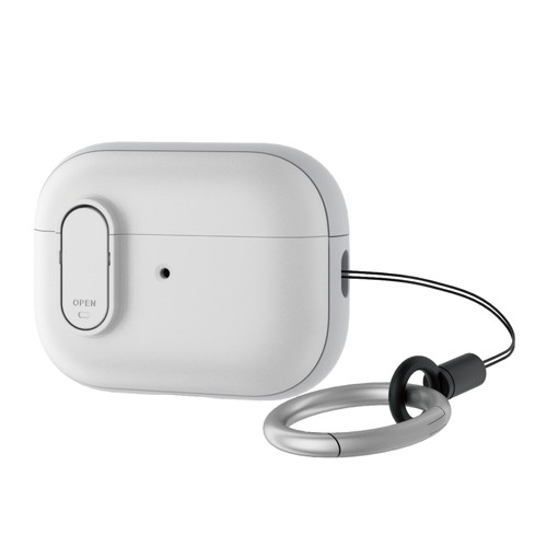 AVA-AP4TSLWH ELECOM AirPods Pro 第2世代 (2022) ケース ハイブリッド カバー 衝撃吸収 フタ開閉ロック機能 ホワイト