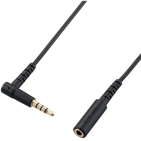 EHP-35EL4P10BK ELECOM ブラック イヤホン ヘッドホン 延長コード φ3.5mm 4極 ステレオ ミニジャック to ミニプラグ 1m L字プラグ