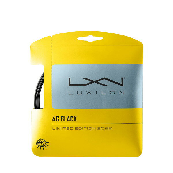 LUXILON (ルキシロン) 硬式テニス用 ガット 4G BLACK 125 SET BLACK 125 1.25mm WR83082011