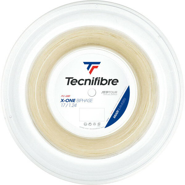 テクニファイバー 硬式テニス用 ガット BOB X-ONE BIPHASE 200mロール ナチュラル 1.24mm TFSR201 NA Tecnifibre