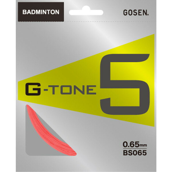 ゴーセン バドミントン用 ガット ジー・トーン 5 G-TONE 5 サーモンピンク 0.65mm BS065SP GOSEN