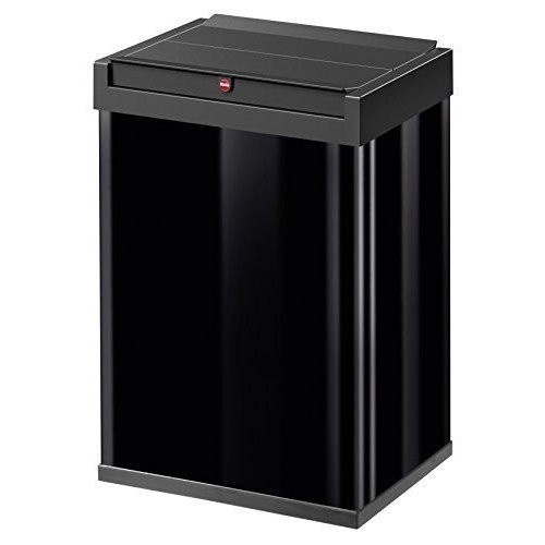 Hairo ハイロ ゴミ箱 ごみ箱 ダストボックス ニュービッグボックス40L 40リットル 黒 ブラック 屋外 スリム ふた付き キッチン おしゃれ スタイリッシュ 角型 大容量 スチール 新生活 ドイツ製