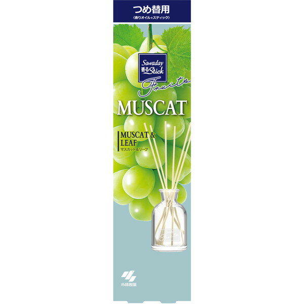 Sawaday香るStickつめ替用フルーツ マスカット&リーフ 70ml 小林製薬のサムネイル