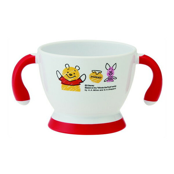 WP21 プー スケッチ スケーター ディズニー [握りやすい ベビー 両手マグ (180ml) すべり止め付き]