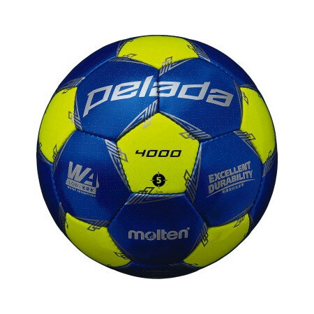 モルテン サッカーボール 5号球 ペレーダ4000 検定球 メタリックブルー×ライトイエロー F5L4000-BL モルテン