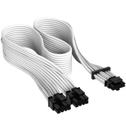 CP-8920332 Corsair Premium Individually Sleeved 12+4pin PCIe Gen 5 Type-4 600W 12VHPWR Cable White [電源ケーブル]