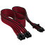 CP-8920334 Corsair Premium Individually Sleeved 12+4pin PCIe Gen 5 Type-4 600W 12VHPWR Cable Black&Red [電源ケーブル]