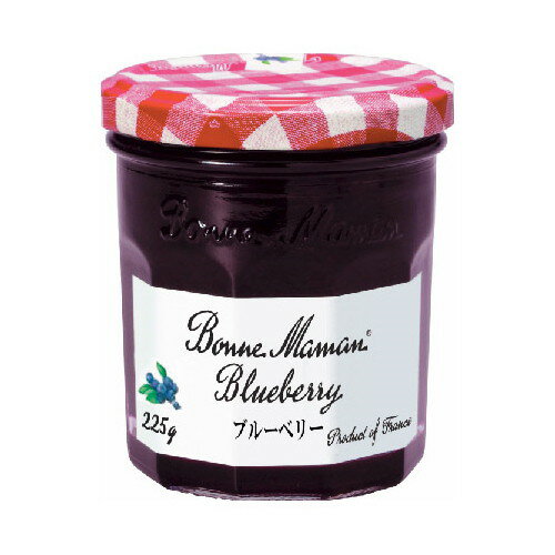 ご注文前にご確認ください※ 12時から14時の時間帯指定はできません。ご指定の場合は14時から16時にて手配いたします。商品説明★ 『ボンヌママン』は家庭で受け継がれる「手作りジャム」をコンセプトにした、美食の国フランスで最も愛されるブランドです。果実の形を一部残してジャムに仕上げているので、食感も併せてお楽しみ頂けます。※メーカーの都合により、パッケージ・仕様・成分・生産国等は予告なく変更になる場合がございます。※上記理由でのご返品はお受けできませんので、事前お問合せなどご注意のほど宜しくお願いいたします。スペック* 総内容量：225g* 商品サイズ：74×74×84* 成分：ブルーベリー、砂糖、濃縮レモン果汁/ゲル化剤(ペクチン)、(一部にオレンジ・りんごを含む)* 生産国：フランス* 単品JAN：45108020