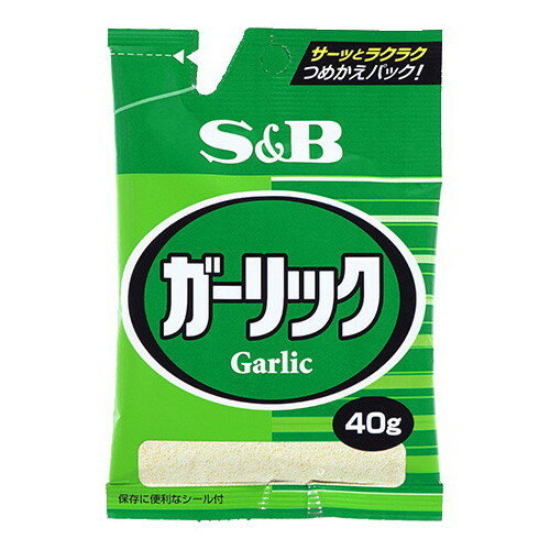 ご注文前にご確認ください※ 12時から14時の時間帯指定はできません。ご指定の場合は14時から16時にて手配いたします。商品説明★ エスビーキッチンガーリックと同様の中身です。料理に使いやすい顆粒タイプのガーリックです。他の容器に詰替えやすい形態の袋を採用しています。 品質優良なガーリックを使用し、使いやすい顆粒状に仕上げました。※メーカーの都合により、パッケージ・仕様・成分・生産国等は予告なく変更になる場合がございます。※上記理由でのご返品はお受けできませんので、事前お問合せなどご注意のほど宜しくお願いいたします。スペック* 総内容量：40g* 商品サイズ：14×100×150* 成分：ガーリック、でん粉、食塩、調味料(アミノ酸)、増粘剤(グァーガム)* 単品JAN：4901002016968