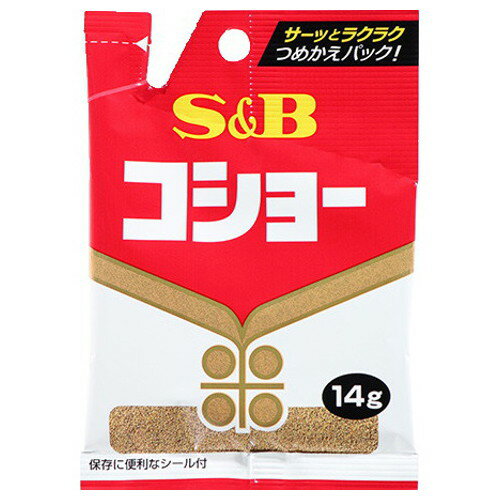 ご注文前にご確認ください※ 12時から14時の時間帯指定はできません。ご指定の場合は14時から16時にて手配いたします。商品説明★ コショーの詰め替えタイプです。※メーカーの都合により、パッケージ・仕様・成分・生産国等は予告なく変更になる場合がございます。※上記理由でのご返品はお受けできませんので、事前お問合せなどご注意のほど宜しくお願いいたします。スペック* 総内容量：14g* 商品サイズ：9×90×130* 成分：こしょう* 単品JAN：4901002877002