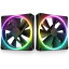 NZXT RF-D14DF-B1 F140 RGB DUO TWIN PACK & RGB Controller Black [RGB LEDファン]