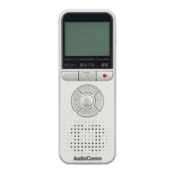 ICR-U134N オーム電機 ホワイト AudioComm [デジタルICレコーダー 4GB]