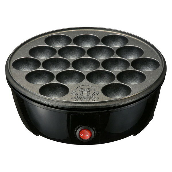 COK-E-T65-AH-K オーム電機 ブラック [たこやき器 (フッ素樹脂加工プレート・18個焼き)]