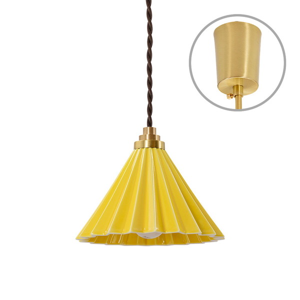 TC-1511-BR/YE DRIPPER LAMP ペンダントライト イエロー ブラウンコード gram8 [LED電球付属] メーカー直送 [2]