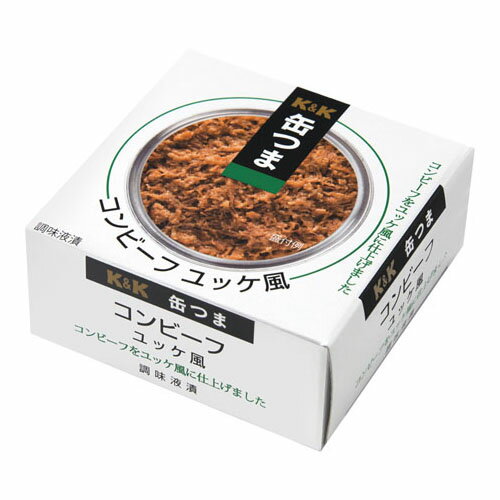 ご注文前にご確認ください※ 12時から14時の時間帯指定はできません。ご指定の場合は14時から16時にて手配いたします。商品説明★ そのままおつまみになる缶詰、それが『缶つま』です。ごま油・トウバンジャンの風味が効いたまるでユッケのようなおつまみです。お好みで卵の黄身を乗せればより美味しく召し上がれます。※メーカーの都合により、パッケージ・仕様・成分・生産国等は予告なく変更になる場合がございます。※上記理由でのご返品はお受けできませんので、事前お問合せなどご注意のほど宜しくお願いいたします。スペック* 総内容量：80g* 商品サイズ：80×80×35* 成分：牛肉(オーストラリア)、ごま油、トウバンジャン、食塩、にんにくペースト、しょうゆ、牛脂、ゼラチン、寒天、香辛料/カゼインNa、調味料(アミノ酸等)、発色剤(亜硝酸Na)、酸化防止剤(V.C)、(一部に小麦・乳成分・牛肉・ごま・ゼラチン・大豆を含む)* 生産国：日本* 単品JAN：4901592905505