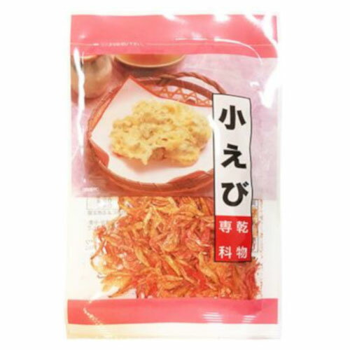 ご注文前にご確認ください※ 12時から14時の時間帯指定はできません。ご指定の場合は14時から16時にて手配いたします。商品説明★ 小えびの旨みを生かすためにじっくりと乾燥加工しました。お好み焼き、たこ焼き、かき揚げ、野菜炒めなどの料理用素材としてご利用ください。※メーカーの都合により、パッケージ・仕様・成分・生産国等は予告なく変更になる場合がございます。※上記理由でのご返品はお受けできませんので、事前お問合せなどご注意のほど宜しくお願いいたします。スペック* 総内容量：10g* 商品サイズ：15×120×190* 成分：アキアミ(えびを含む)/着色料(赤102)* 単品JAN：4902524223094