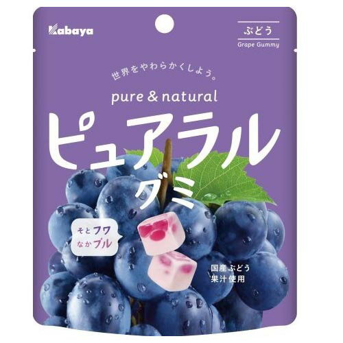 カバヤ食品 カバヤ ピュアラルグミ ぶどう 58g ×8 メーカー直送