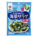 ご注文前にご確認ください※ 12時から14時の時間帯指定はできません。ご指定の場合は14時から16時にて手配いたします。商品説明★ まるごとわかめ(わかめ・めかぶ・茎わかめ)を含む6種類の海藻と白きくらげ・こんにゃく寒天が入った海藻サラダです。「リケンのノンオイル青じそ」付きです。※メーカーの都合により、パッケージ・仕様・成分・生産国等は予告なく変更になる場合がございます。※上記理由でのご返品はお受けできませんので、事前お問合せなどご注意のほど宜しくお願いいたします。スペック* 総内容量：33g* 商品サイズ：21×150×210* 成分：[乾燥具材]わかめ(韓国産)、赤つのまた、白きくらげ、めかぶ、茎わかめ、こんにゃく寒天加工品、昆布、青つのまた、還元水あめ//増粘多糖類、乳化剤[ドレッシングタイプ調味料]しょうゆ(国内製造)、醸造酢、糖類(果糖ぶどう糖液糖、水あめ、砂糖)、発酵調味料、たん白加水分解物、梅肉、ほたてエキス、りんご、レモン果汁、かつお節エキス、食塩、オニオンエキス、かつおエキス、青じそ//調味料(アミノ酸等)、酸味料、香料、増粘剤(キサンタンガム)、甘味料(クスラロース)、香辛料抽出物、ビタミンB1、(一部に小麦・大豆・鶏肉・豚肉・りんごを含む)* 単品JAN：4903307640688