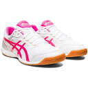 卓球シューズ ATTACK HYPERBEAT 4 WHITE/PINK GLO 1073A056 101 24.0 cm アシックス ホワイト×ピンクグロー