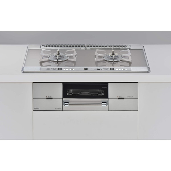 RHS721W26S11RAVR-LP Rinnai シルバー ユーディア・エフ [ビルトインガスコンロ (プロパンガス用・2口・右強火力タイプ・幅75cm)]