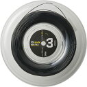 ゴーセン 硬式テニス用 ガット ジー・スピン3 G-SPIN3 17 ブラック 220mロール 1.19mm〜1.27mm TSGS312BK GOSEN
