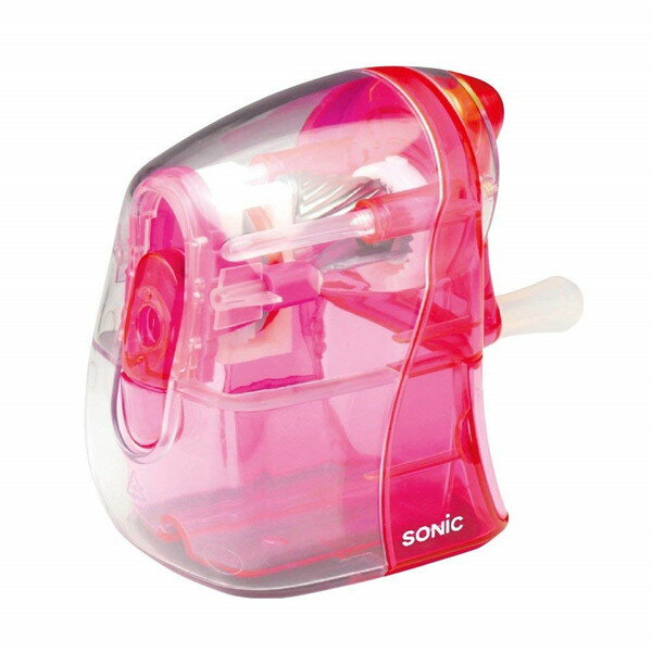 ソニック SK-804-CP クリアピンク [かるハーフ 手動鉛筆削り スケルトン]