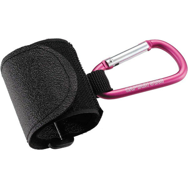 CAPTAIN STAG アルミアクセサリー バンドクリップカラビナ(ピンク) UM-1897
