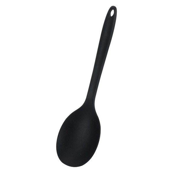 Service Spoon - G-5101 TOUCH シリコーン丸型スプーン(BLACK) パール金属