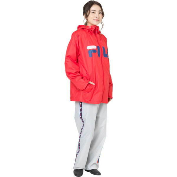 FILA レインウェア 男女兼用 ユニセックス レインパーカー レッド Lサイズ 06003125 35 L FILA